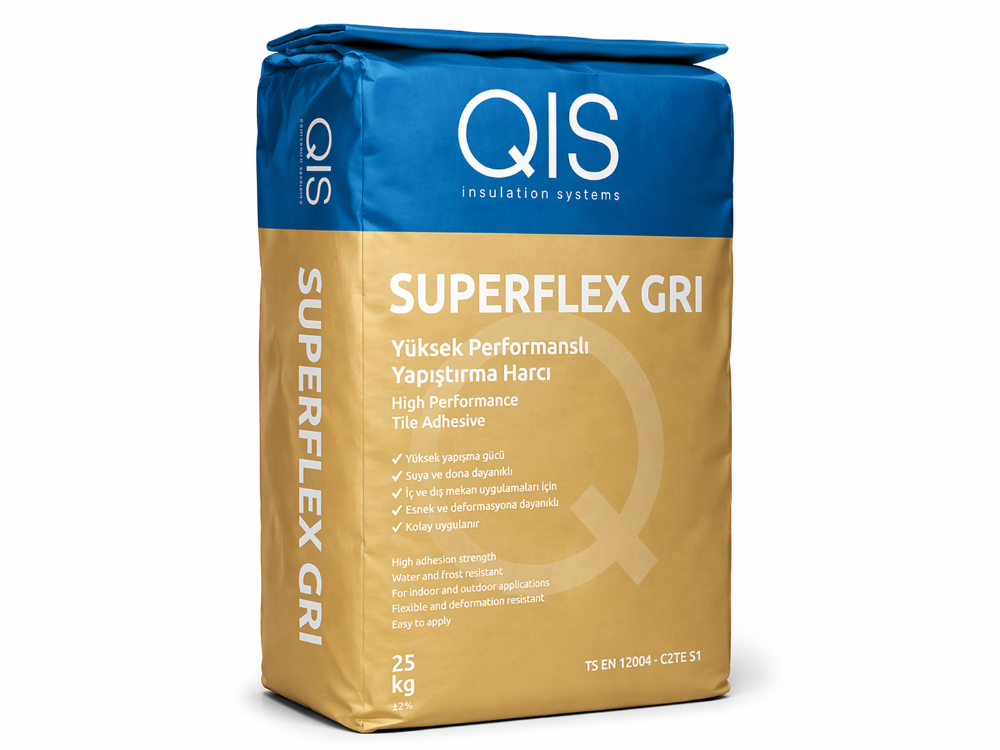 QIS SUPERFLEX GRI - C2TE S2 - გრანიტის და მარმარმარილოს წებოცემენტი