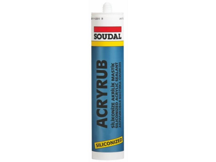 სილიკოაკრილიზებული ჰერმეტიკი 500გრ (შავი) -Acryrub Silikioniza Mastik/black/500/30/72