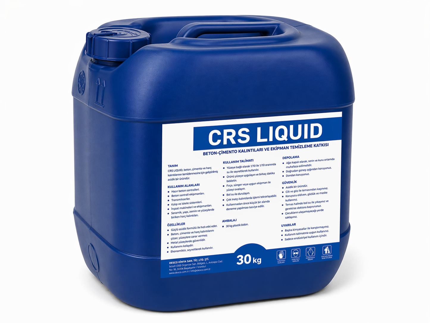 QIS CRS LIQUID 30 კგ კრისტალიზებული ბეტონის დანამატი