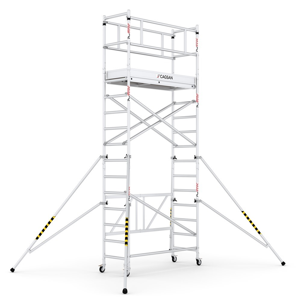 ალუმინის პროფესიონალური კიბე -  ხარაჩო HD PRO F360